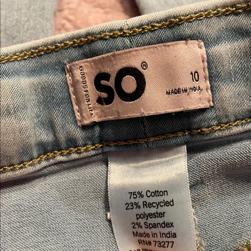 SO girls slip on flare jeans - size 10